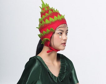 Chapeau en feutre de laine chapeau original fait à la main chapeau de fruits créatif dragon chapeau de laine chapeau de feutre fait à la main