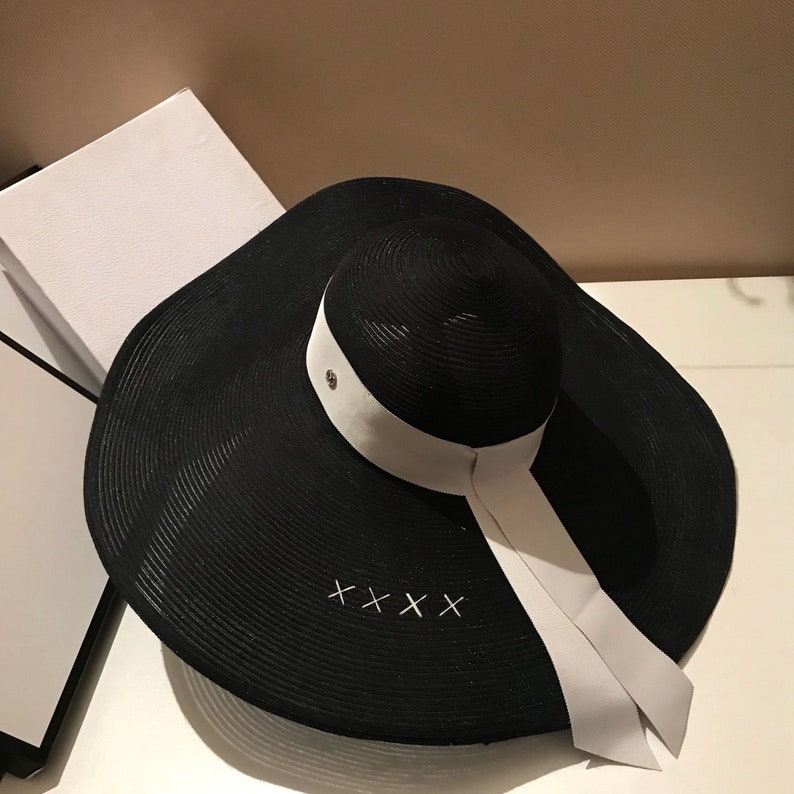 Summer Shade Straw Hat Fresh Ribbon Bowknot Retro Dome Raffia Etsy