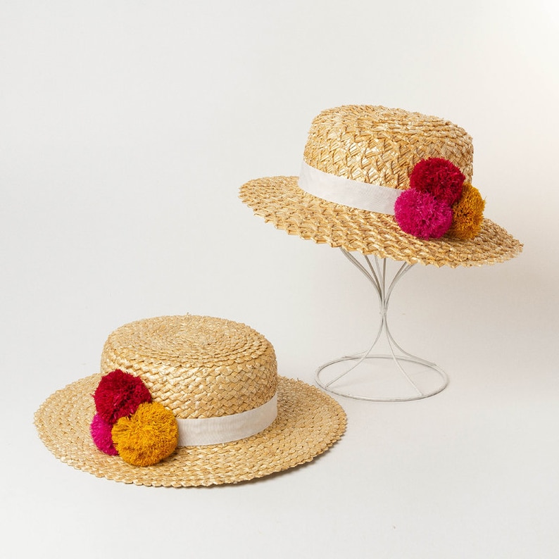 Lafite grass ball decorator plaited straw straw flat top hat travel sunscreen straw hat