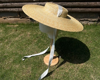 Flat-topped large eaves with straw straw hats fashion stage show a light straw hat beach straw hats