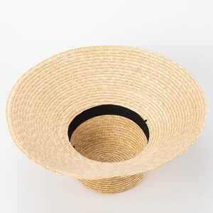 Tall Flat-topped Large Eaves Straw Straw Hats Outdoor Travel Sun ...