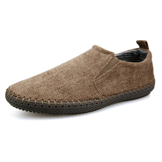 Handgemaakte qiu dong mannen doek schoenen met platte schoenen | Etsy