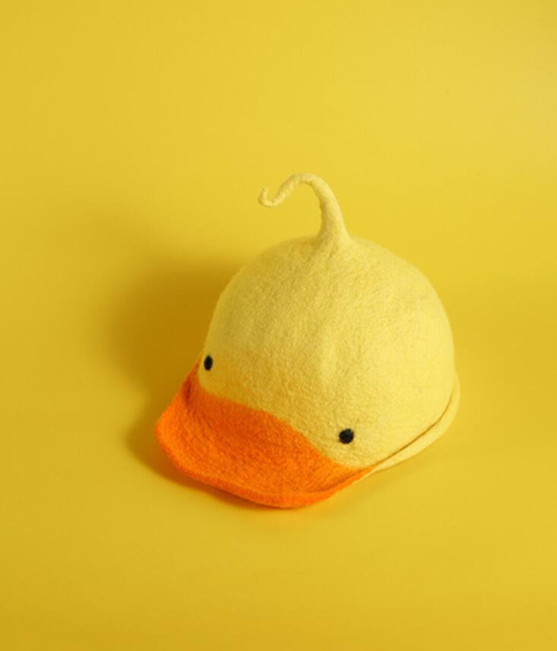 Handmade Wool Felt Cap With Duck Cap and Small Yellow Duck Cap Etsy