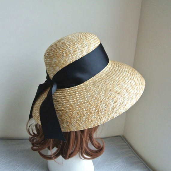 French Retro Summer Sun Hat Holiday Beach Black Big Bell Hat.women's Summer Straw  Hat-straw Hat sun Hat -  Canada