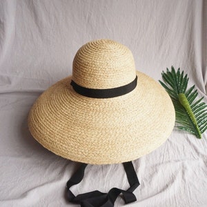 Vintage lafite grass big brim holiday beach straw hat trade original single beach
