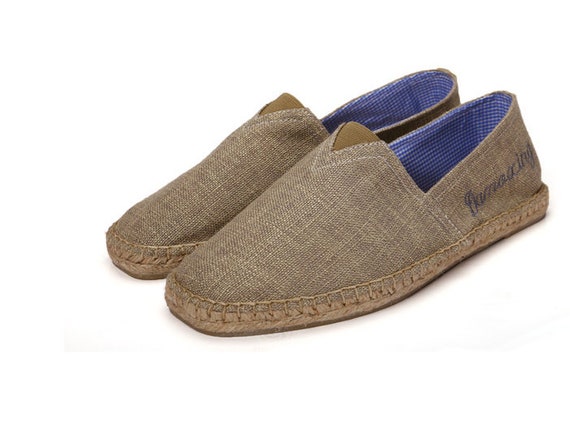 Men's Pure Hemp Bottoms Handmade Cloth Shoes Retro | Etsy
