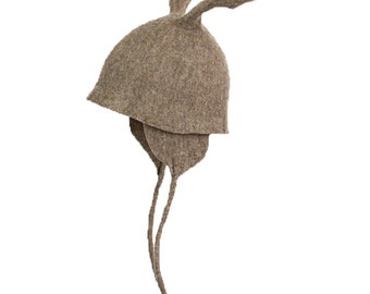 Hand-made felt animal hat warm ear cap stand ear rabbit handmade felt hat