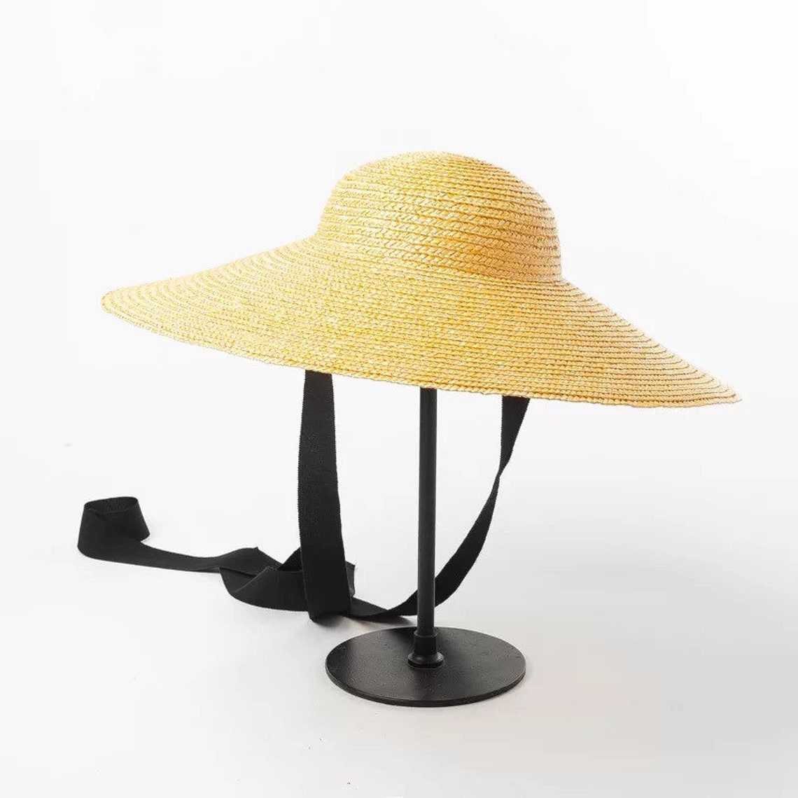 New style straw hat retro straw hat straw hat windproof tie Etsy