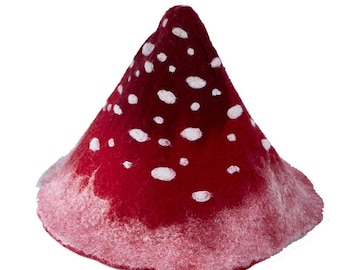 Hand-made woollen blanket lovely mushroom basin cap baby wool hat handmade felt hat