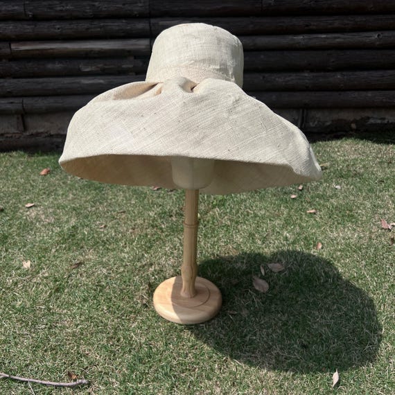 Raffia Fabric Bow Large Brim Hat Catwalk Fashion Party Straw  display picture 2