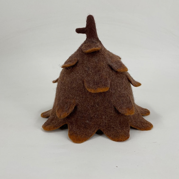 Handgemachter Hexenhut Kinder, Erwachsene, Weihnachtsmützen Handgemachter Filzhut Handgemachte Filzhüte Vintage tannengrüne Hüte Elfenhüte