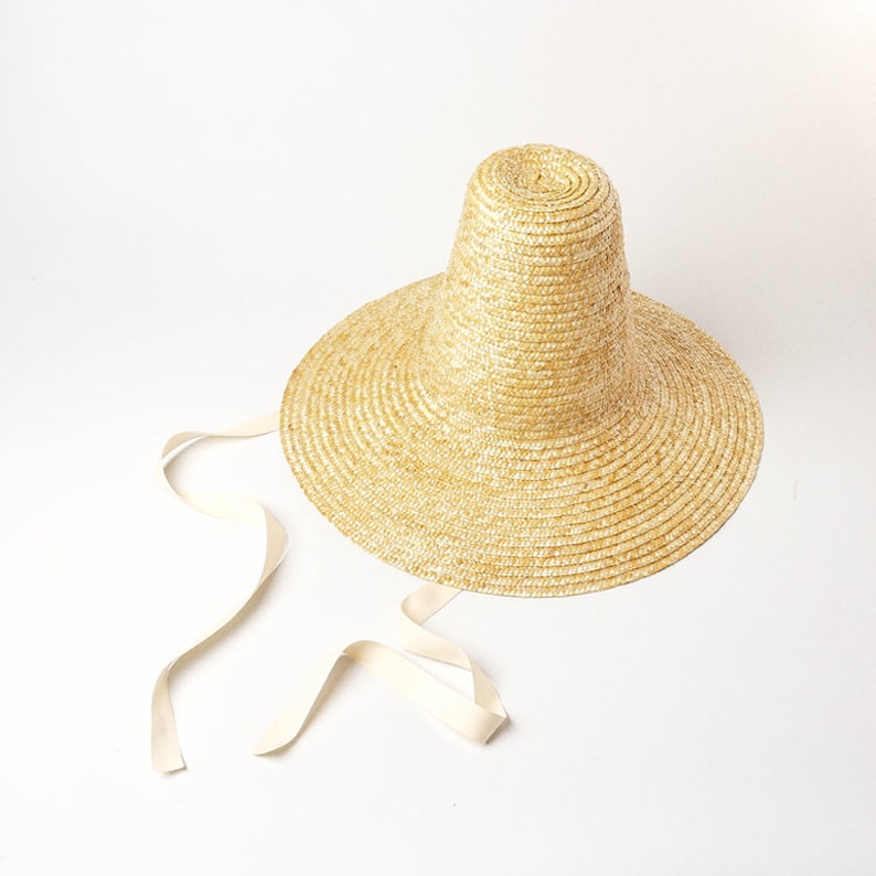 Fashion Show Modeling Straw Hat With Big Brim Straw Hat With Etsy