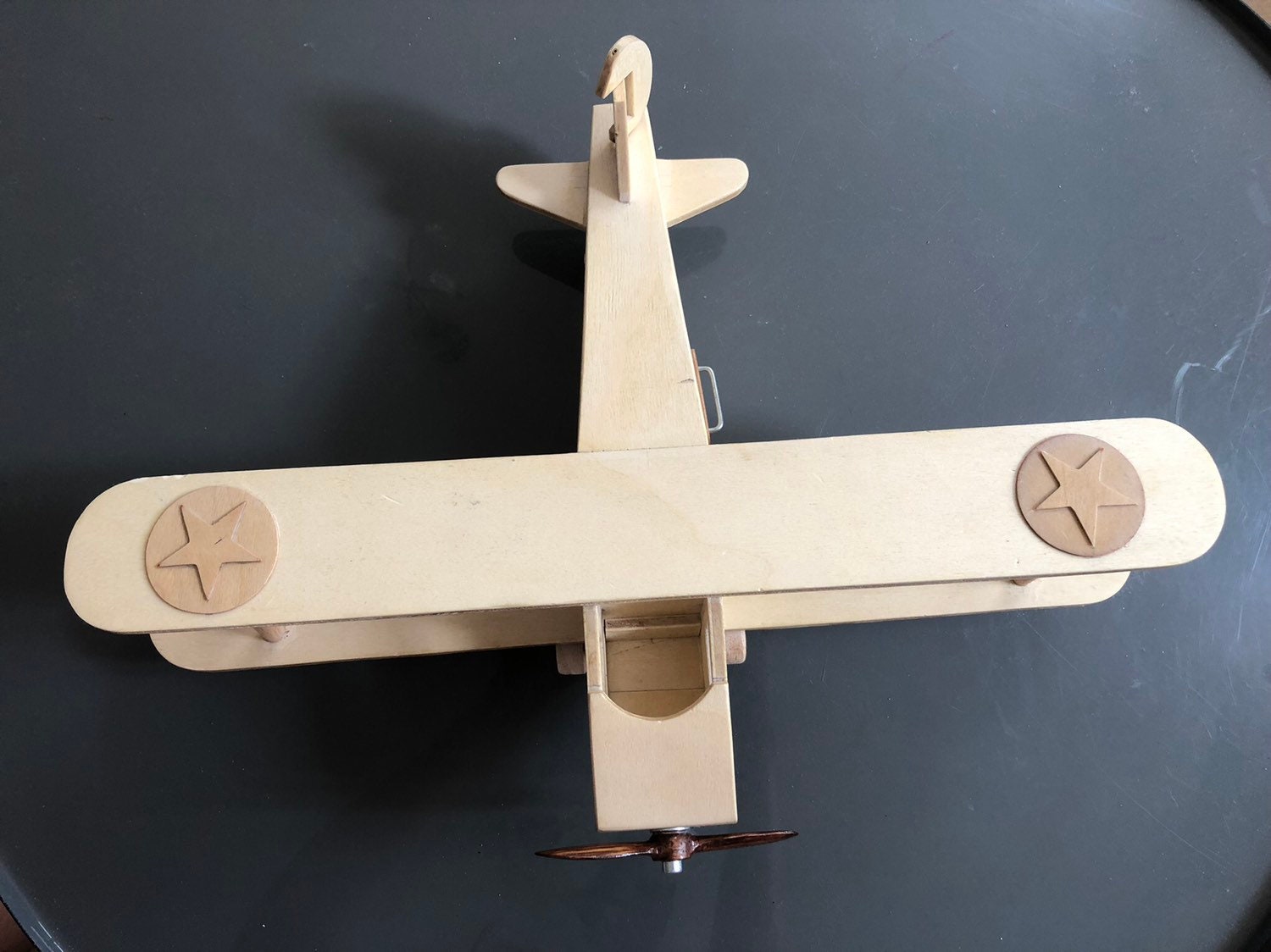 Avion Jeu en Bois - Chambre Enfant Baby Nursery Coloris Personnalisable