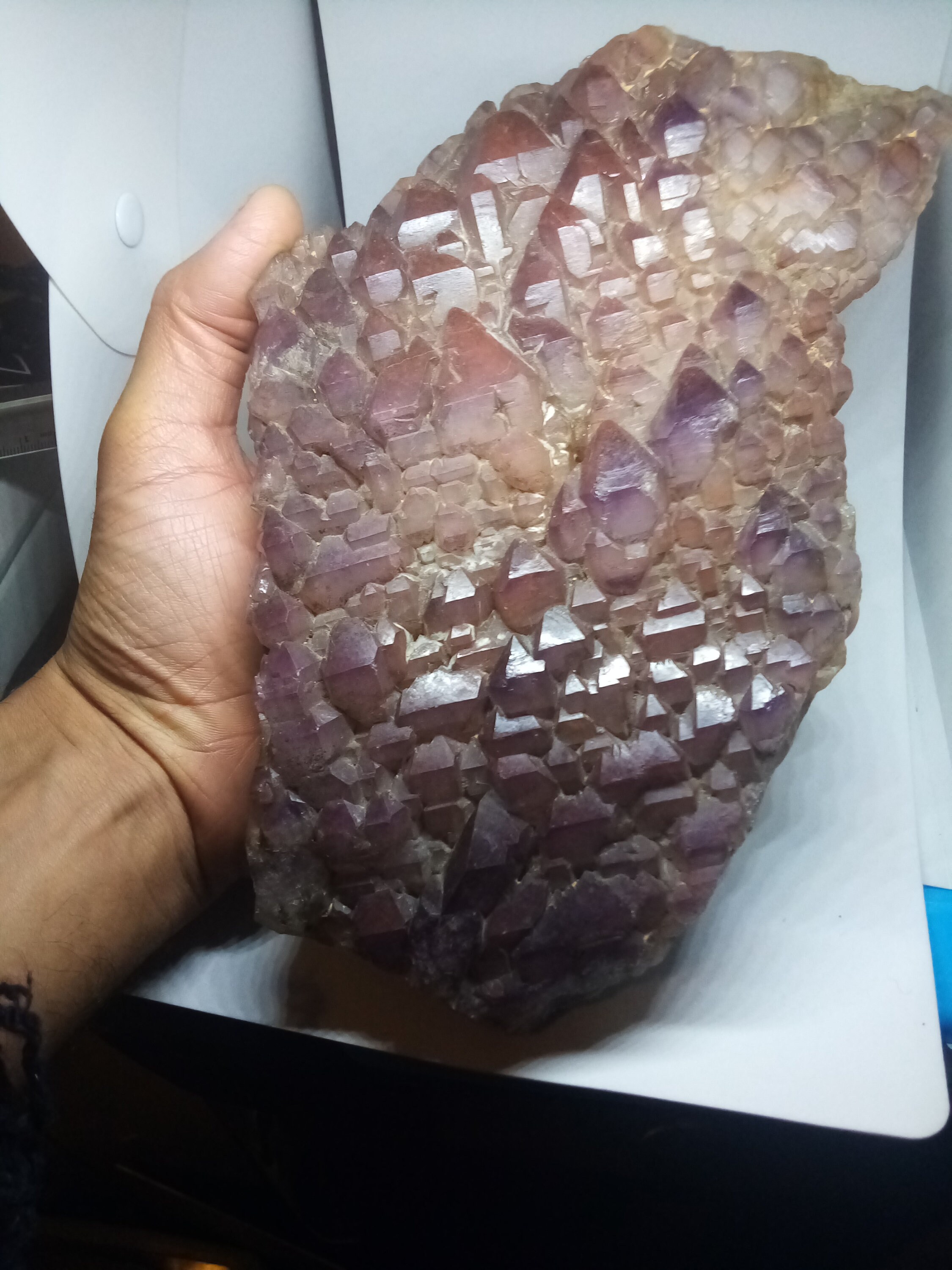 Collection Plaque Amethyste et Quartz Elestial - Cathedrale Unique Formation de Madagascar #706