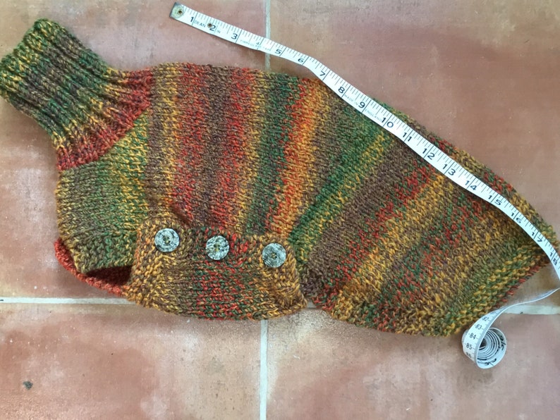 Ready to post Small whippet jumper in autumn colours