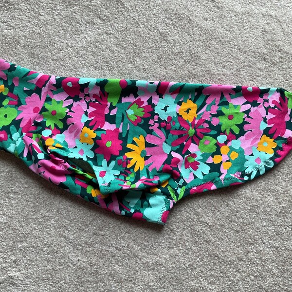 Bright floral cotton vest for medium Italian greyhound