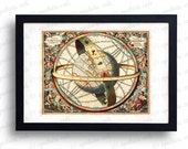 18th Century Antique Celestial Map Planetarium Digital Print - Vintage Wall Art Print Printable Graphics - INSTANT Digital Download.