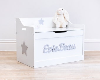personalised grey toy box