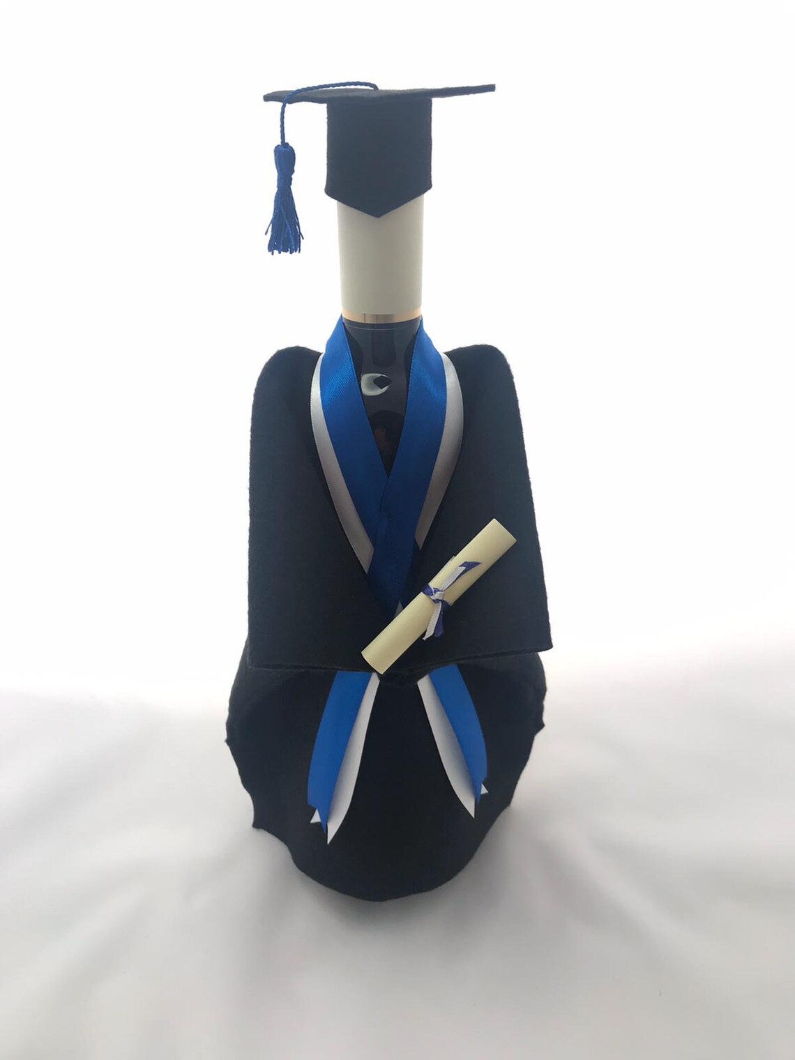 Graduation Cap & Gown Gift Champagne / Wine Bottle Cover w/ Etsy