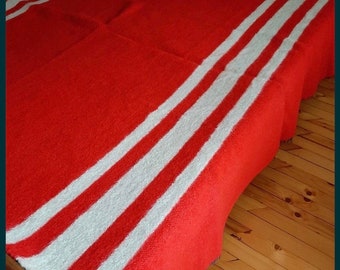 Wool blanket vintage thick and warm blanket organic wool 100% virgin sheep's wool wool XXL hand-woven natural