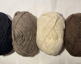 100% Organic Virgin Wool Natural Yarn Lana Knitting Wool, Knitting, Weaving, Colors to Choose From, 100g