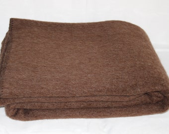 Wool blanket Organic wool Thick and warm blanket 100% virgin wool Blanket XXL Natural, natural brown Hand-woven