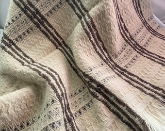 Manta de lana suave y gruesa, colcha de lana 100% orgánica, manta de lana virgen tejida a mano NUEVA 160 x 200 cm o 200 x 220 cm