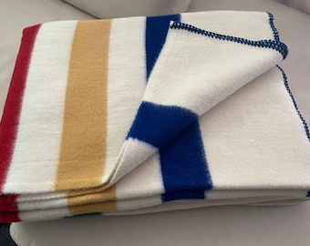 Blankets / Wool Blanket Striped Blanket, Warm Blanket 100% Extra Fine Organic Merino Wool or Virgin Wool Handwoven