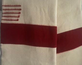 Manta de lana, manta, colcha, manta a rayas gruesa y cálida, 100% lana virgen orgánica, natural, tejida/hilada a mano.