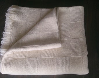 Natural wool blanket 100% merino wool 150X200 or 200X220 hand-woven