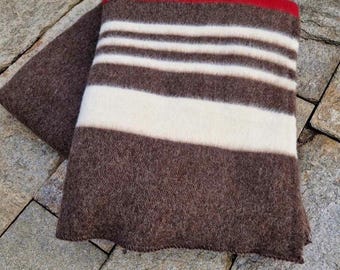 Wool blanket, throw, bedspread, thick blanket, organic wool, 100% virgin wool, XXL, natural, handwoven, 170x220/260