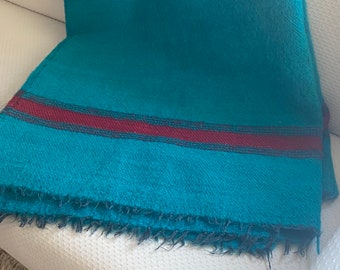 Wool blanket Thick and warm blanket Organic wool 100% virgin sheep's wool Virgin wool XXL Hand-woven Natural NEW 180 x 190 cm