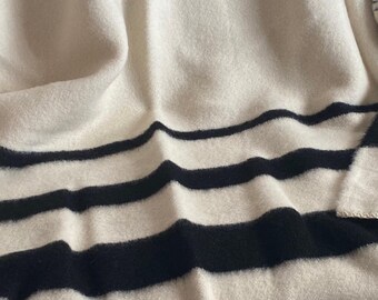 Wool blanket, throw, bed throw, thick blanket, organic wool, 100% virgin wool, XXL, natural, hand-woven