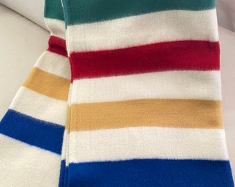 Wool blanket Hudson's Bay Style Thick and very warm blanket fulled 100% organic merino wool blanket XXL Natural hand-woven