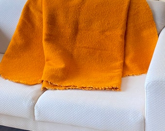 Manta de lana Vintage Manta gruesa y cálida Lana orgánica 100% lana de oveja Lana Lana virgen XXL Tejida a mano Natural