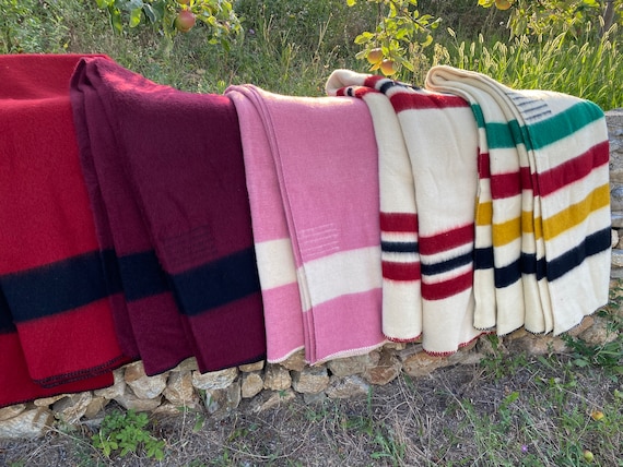 Wool Blanket Throw Thick and Warm Striped Blanket 100 Organic New Wool Merino Wool Hand woven NEW Etsy Canada