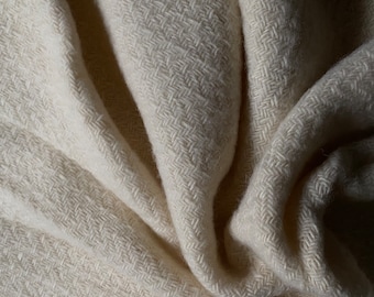 LUXURY wool blanket bedspread throw extra fine 100% organic natural merino wool 150 x 200 or 200 x 200 cm hand-woven