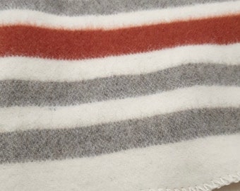 Wolldecke Hudson's Bay Style Wohndecke Bettüberwurf Dicke Decke Biologische Wolle 100% Lammwolle XXL Naturbelassen Handgewebt 180Х220сm