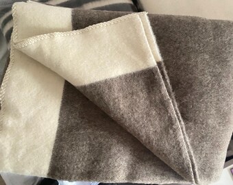 Wool blanket, throw, bed throw, thick blanket, organic wool, 100% virgin wool, XXL, natural, hand-woven, 160x220