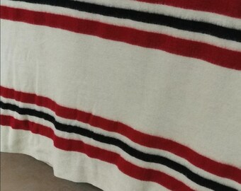 Manta de lana, manta gruesa y cálida a rayas, 100% lana orgánica, lana virgen XL, natural, tejida a mano