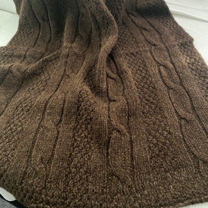 Wool blanket bedspread bed runner wool 100% organic virgin wool blanket knitted NEW 80 x 180 cm