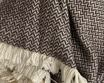 Extra soft, cuddly wool blanket, bedspread, throw, 100% organic merino wool, handwoven, NEW, 200 x 210 cm