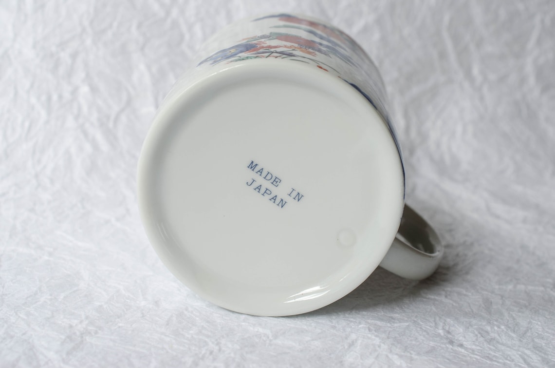 Adorable Vintage Japanese Coffee Mug Chrysanthemums Floral Etsy
