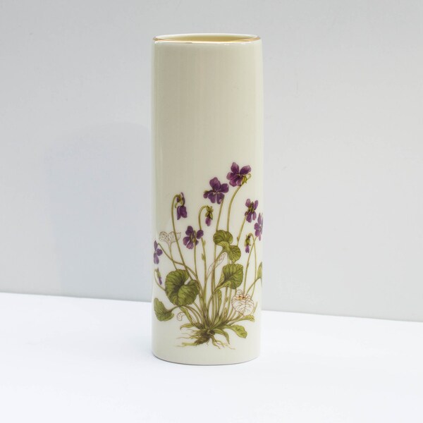 vintage japonais OTAGIRI Pansy Vase - Motif fleurs sauvages