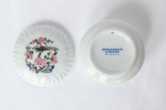 Bernardaud Limoges Porcelain Round Trinket Box wi… - image 2