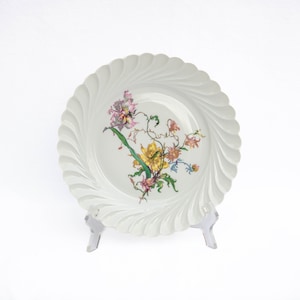 Haviland Limoges Torse Fleurs et Fruits de Saxe ランチョンプレート 8 1/2 インチ、オーチャード リモージュ プレート、フランス、現状販売