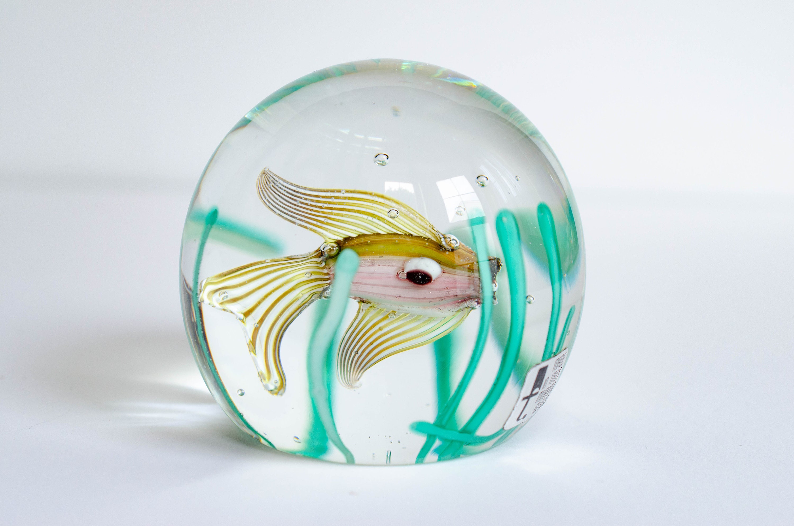 Vintage Fratelli Toso Murano Fish Paperweight Murano Glass Etsy