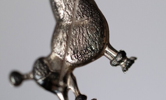 Vintage Sterling Silver Poodle Pin - Dog Lover Pin - image 3