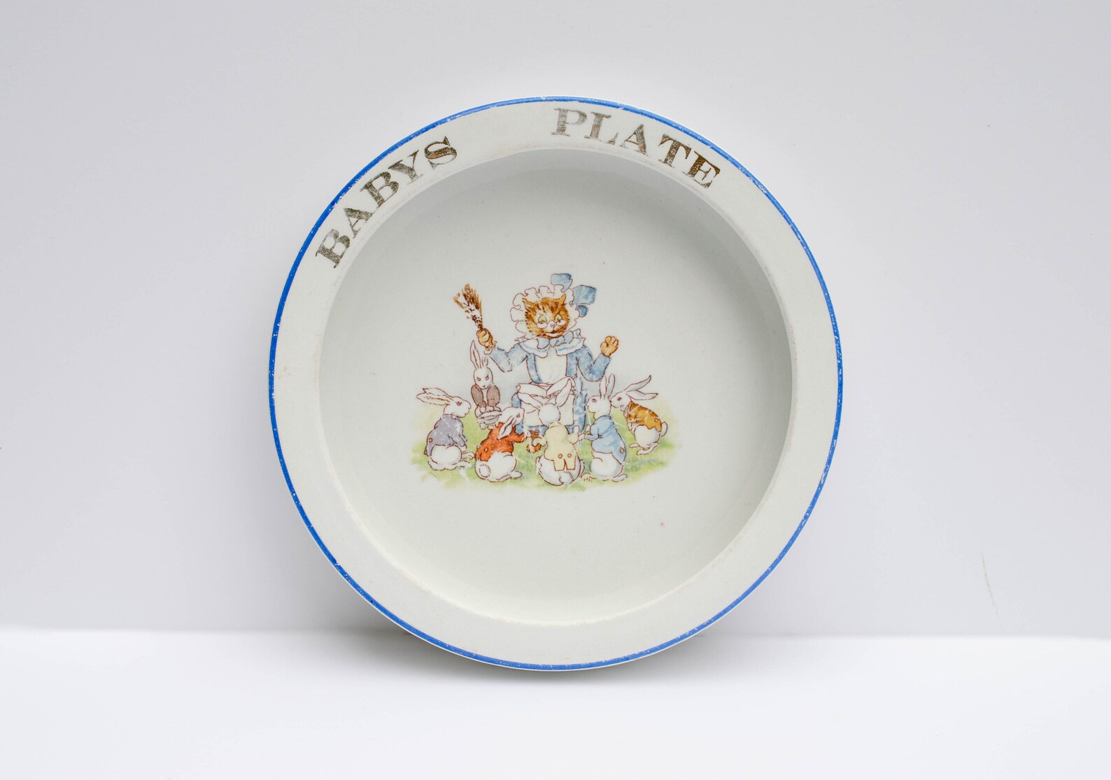 Antique Porcelain Baby Plate by The Trenle China E. Liverpool Etsy