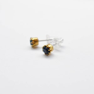 Blue Sapphires Crystal Rhinestone Post Earrings Fashion - Etsy
